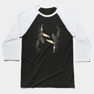 CIRCLING WHALES Baseball T-Shirt